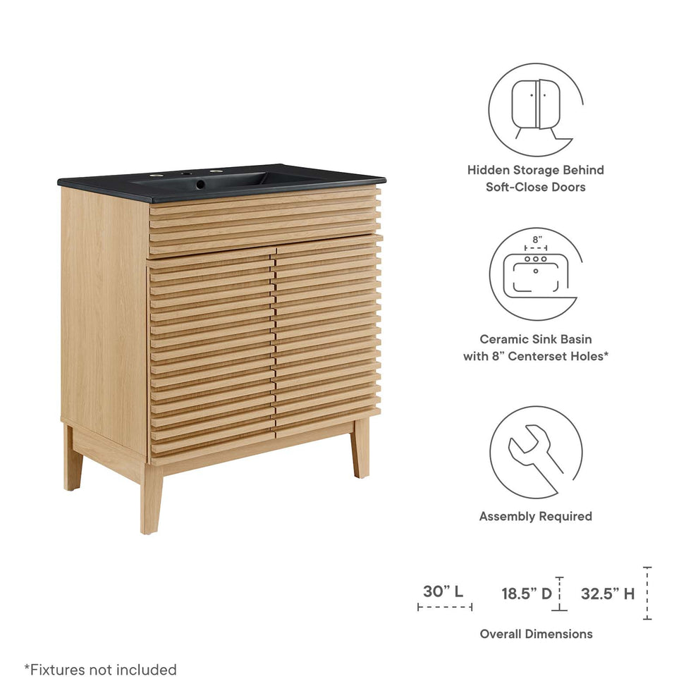 Modway Render 30" Bathroom Vanity - EEI-5418 | Bathroom Accessories | Modishstore - 23