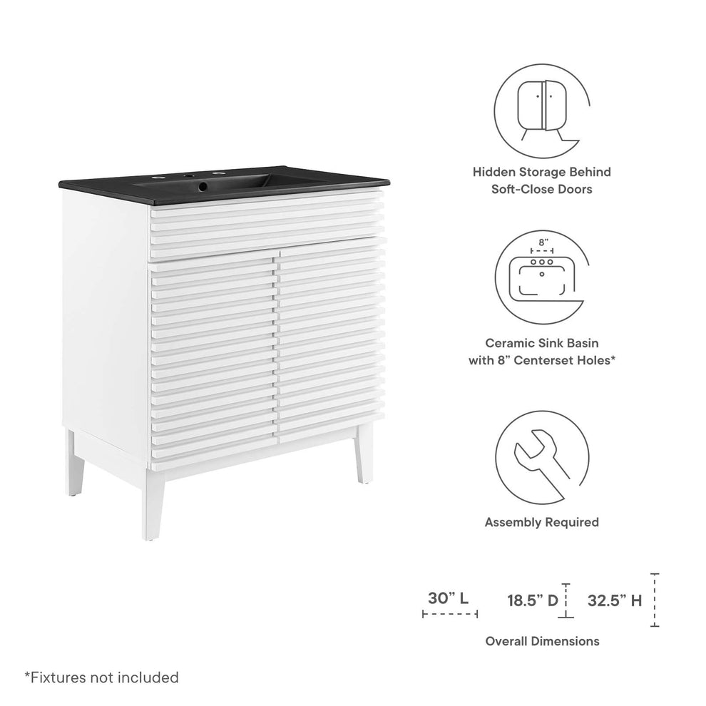 Modway Render 30" Bathroom Vanity - EEI-5418 | Bathroom Accessories | Modishstore - 32