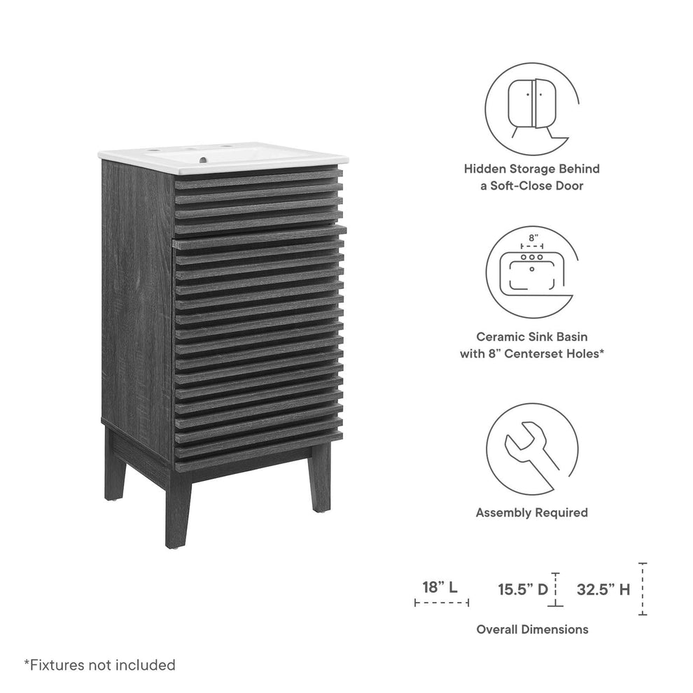 Modway Render 18" Bathroom Vanity Cabinet - EEI-5420 | Bathroom Accessories | Modishstore - 15