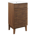 Modway Render 18" Bathroom Vanity Cabinet - EEI-5420 - Walnut White ...