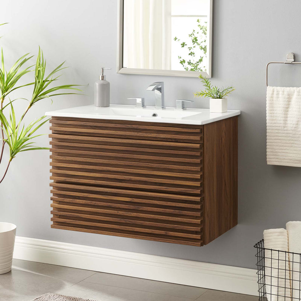 Modway Render 30" Wall-Mount Bathroom Vanity - EEI-5421 | Bathroom Accessories | Modishstore - 1