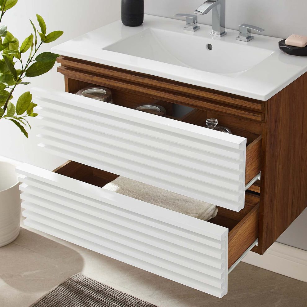 Modway Render 30" Wall-Mount Bathroom Vanity - EEI-5421 | Bathroom Accessories | Modishstore - 32