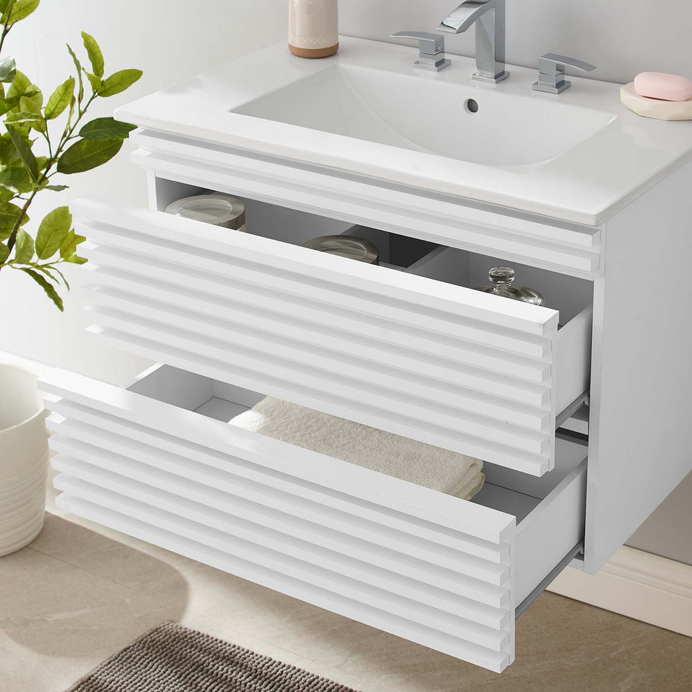 Modway Render 30" Wall-Mount Bathroom Vanity - EEI-5421 | Bathroom Accessories | Modishstore - 41