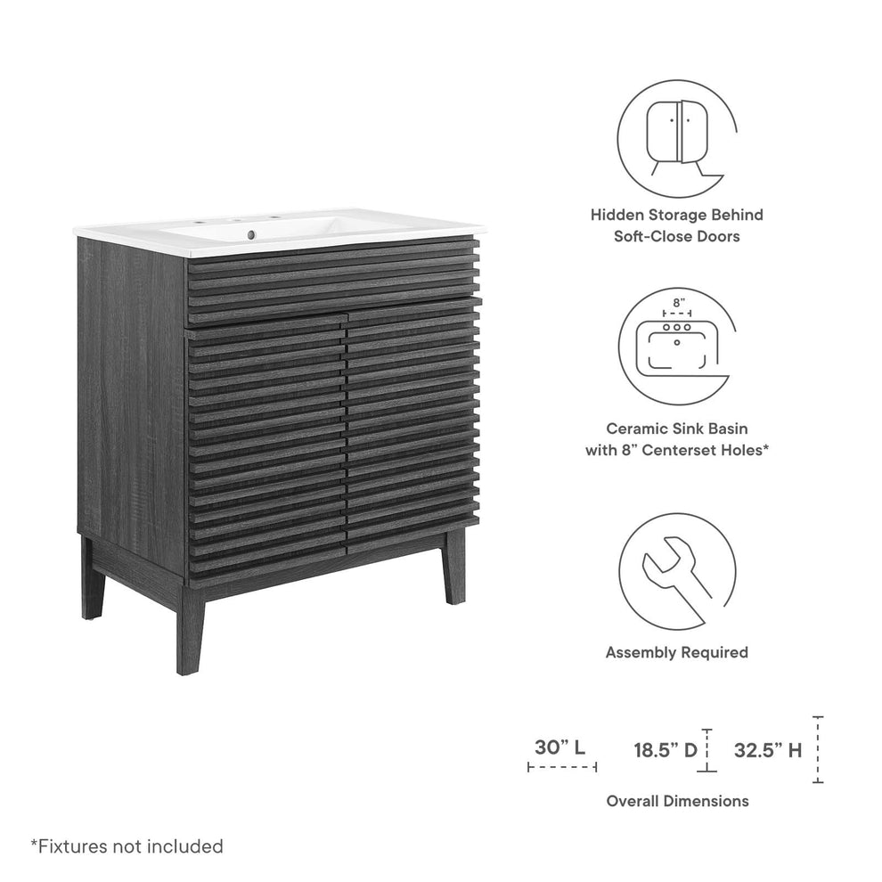 Modway Render 30" Bathroom Vanity Cabinet - EEI-5422 | Bathroom Accessories | Modishstore - 4