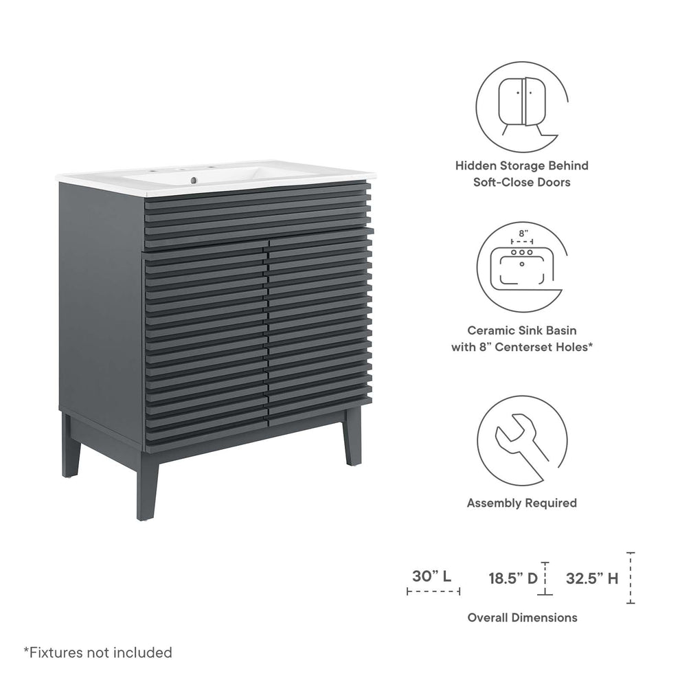 Modway Render 30" Bathroom Vanity Cabinet - EEI-5422 | Bathroom Accessories | Modishstore - 13