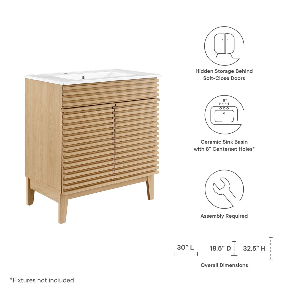 Modway Render 30" Bathroom Vanity Cabinet - EEI-5422 | Bathroom Accessories | Modishstore - 22