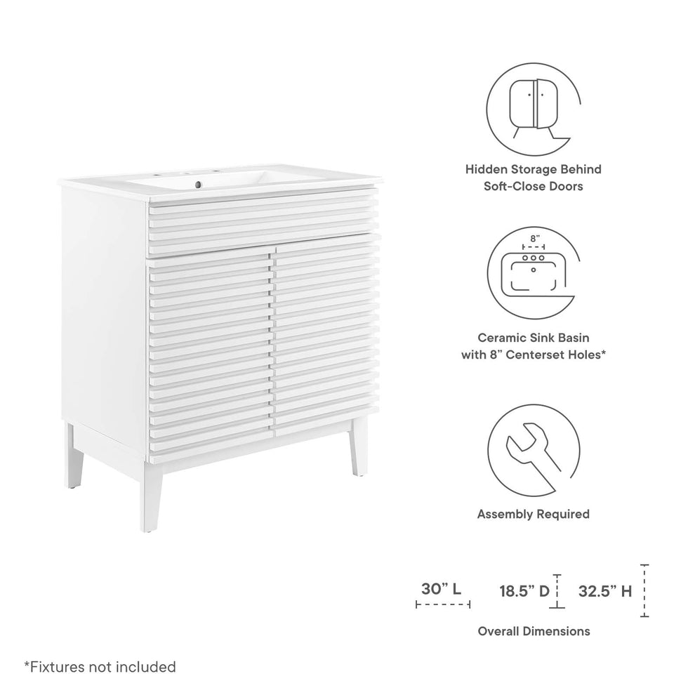 Modway Render 30" Bathroom Vanity Cabinet - EEI-5422 | Bathroom Accessories | Modishstore - 40