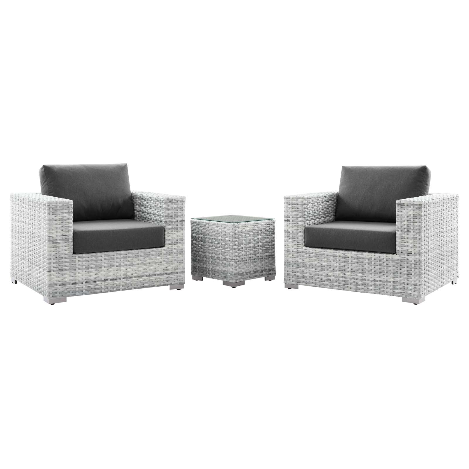 Modway Convene 3-Piece Outdoor Patio Set - EEI-5444 | Outdoor Sofas, Loveseats & Sectionals | Modishstore - 1