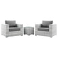 Modway Convene 3-Piece Outdoor Patio Set - EEI-5444 | Outdoor Sofas, Loveseats & Sectionals | Modishstore - 4