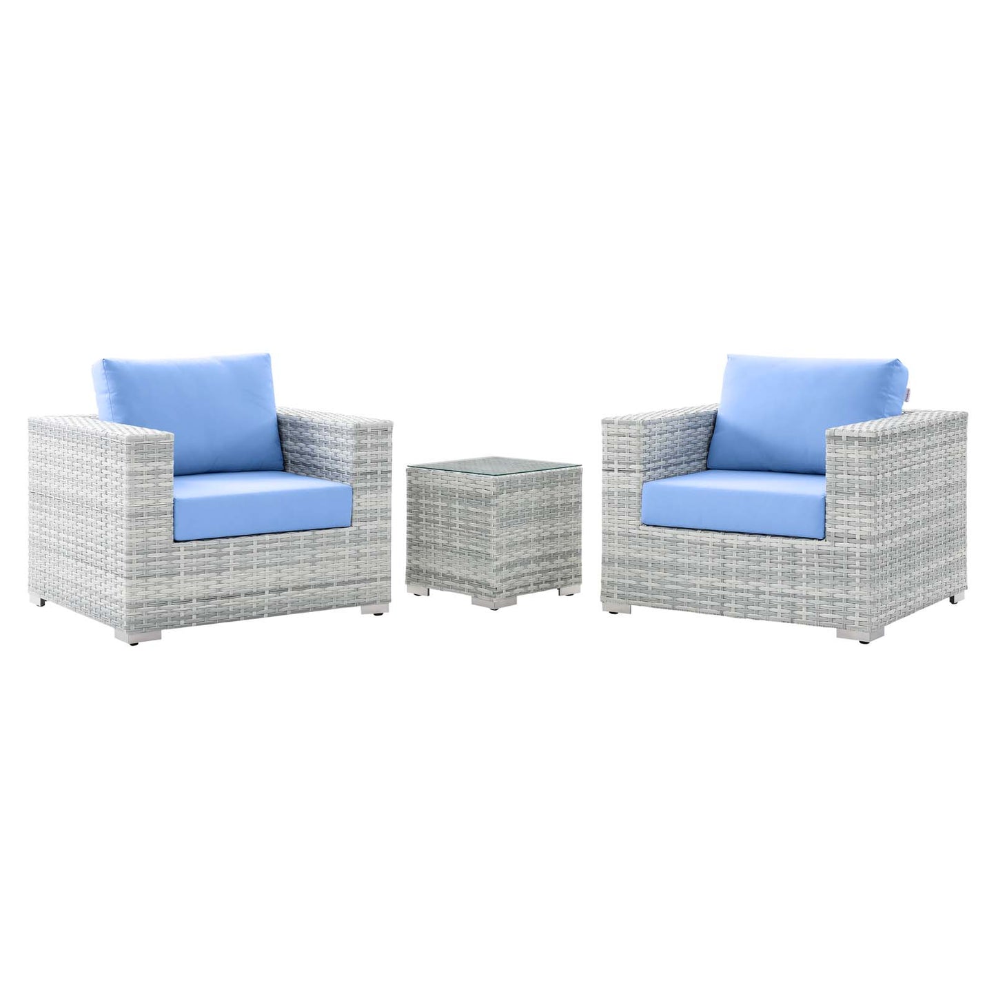 Modway Convene 3-Piece Outdoor Patio Set - EEI-5444 | Outdoor Sofas, Loveseats & Sectionals | Modishstore - 7