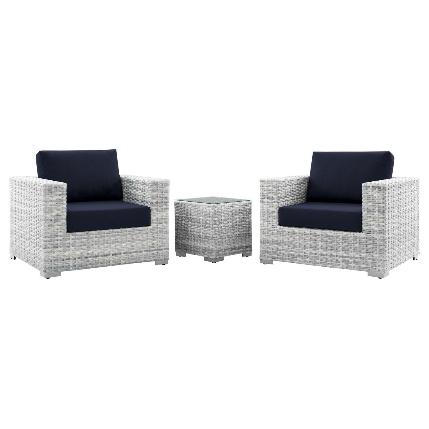 Modway Convene 3-Piece Outdoor Patio Set - EEI-5444 | Outdoor Sofas, Loveseats & Sectionals | Modishstore - 10