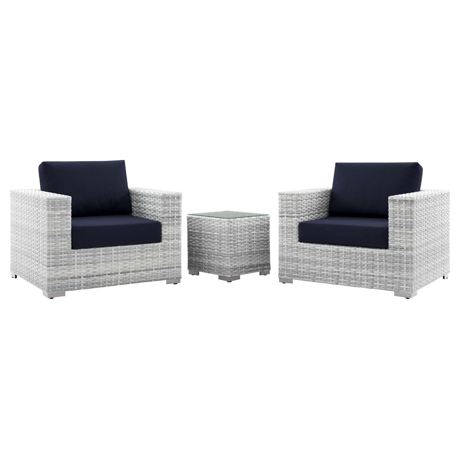 Modway Convene 3-Piece Outdoor Patio Set - EEI-5444 | Outdoor Sofas, Loveseats & Sectionals | Modishstore - 10