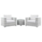 Modway Convene 3-Piece Outdoor Patio Set - EEI-5444 | Outdoor Sofas, Loveseats & Sectionals | Modishstore - 13