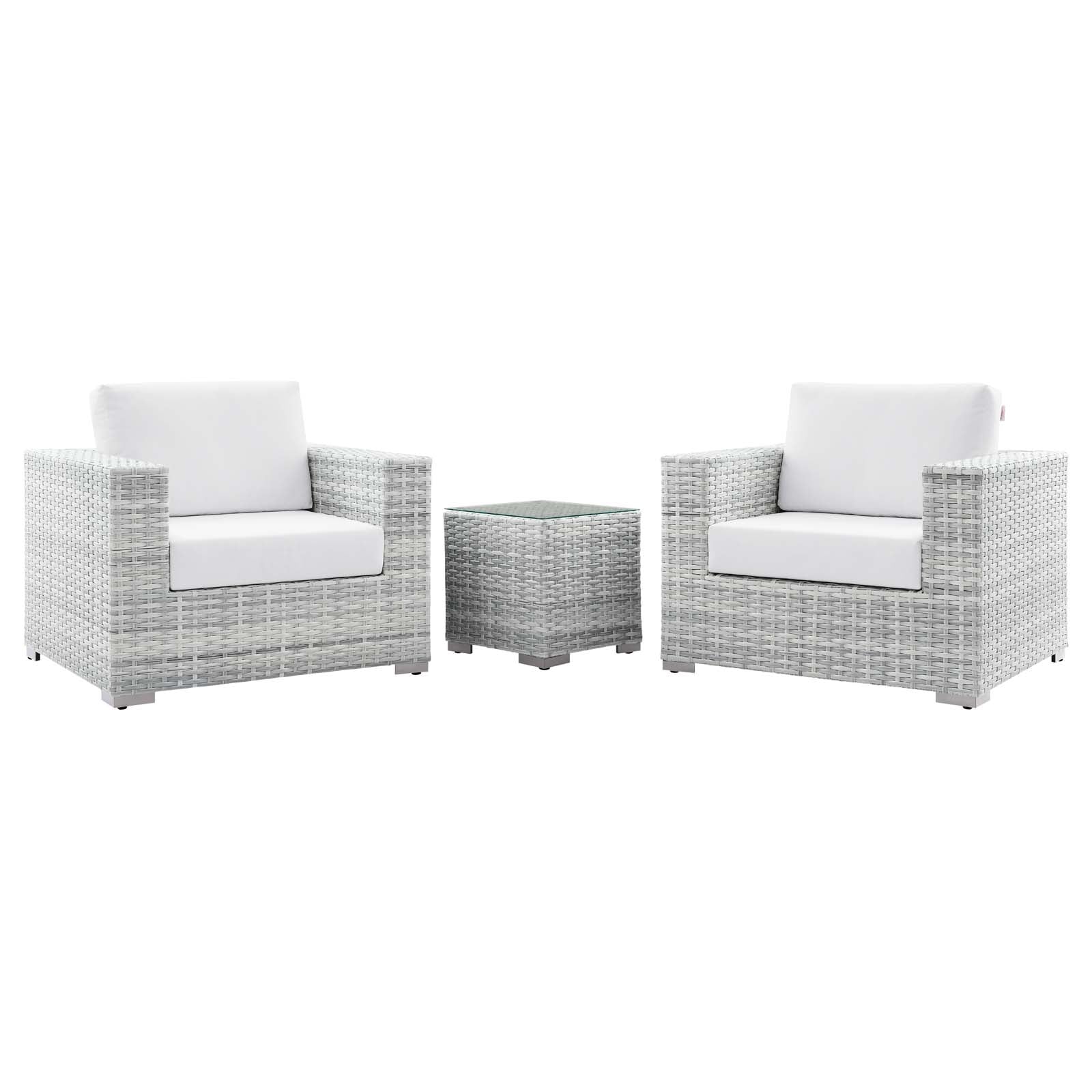 Modway Convene 3-Piece Outdoor Patio Set - EEI-5444 | Outdoor Sofas, Loveseats & Sectionals | Modishstore - 13