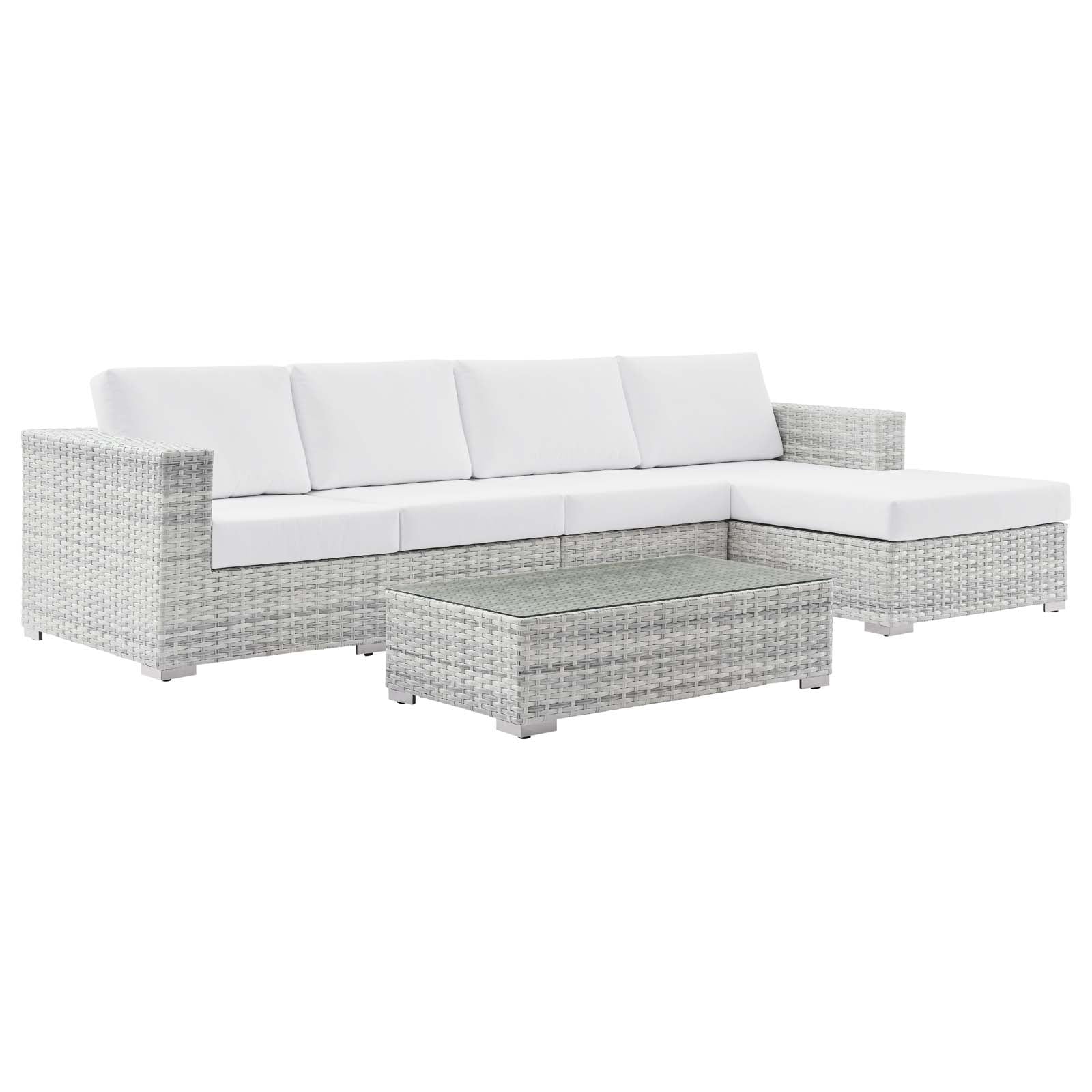 Convene 4-Piece Outdoor Patio Sectional Set By Modway - EEI-5445 | Outdoor Sofas, Loveseats & Sectionals | Modishstore - 17