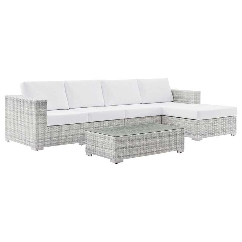 Convene 4-Piece Outdoor Patio Sectional Set By Modway - EEI-5445 | Outdoor Sofas, Loveseats & Sectionals | Modishstore - 17