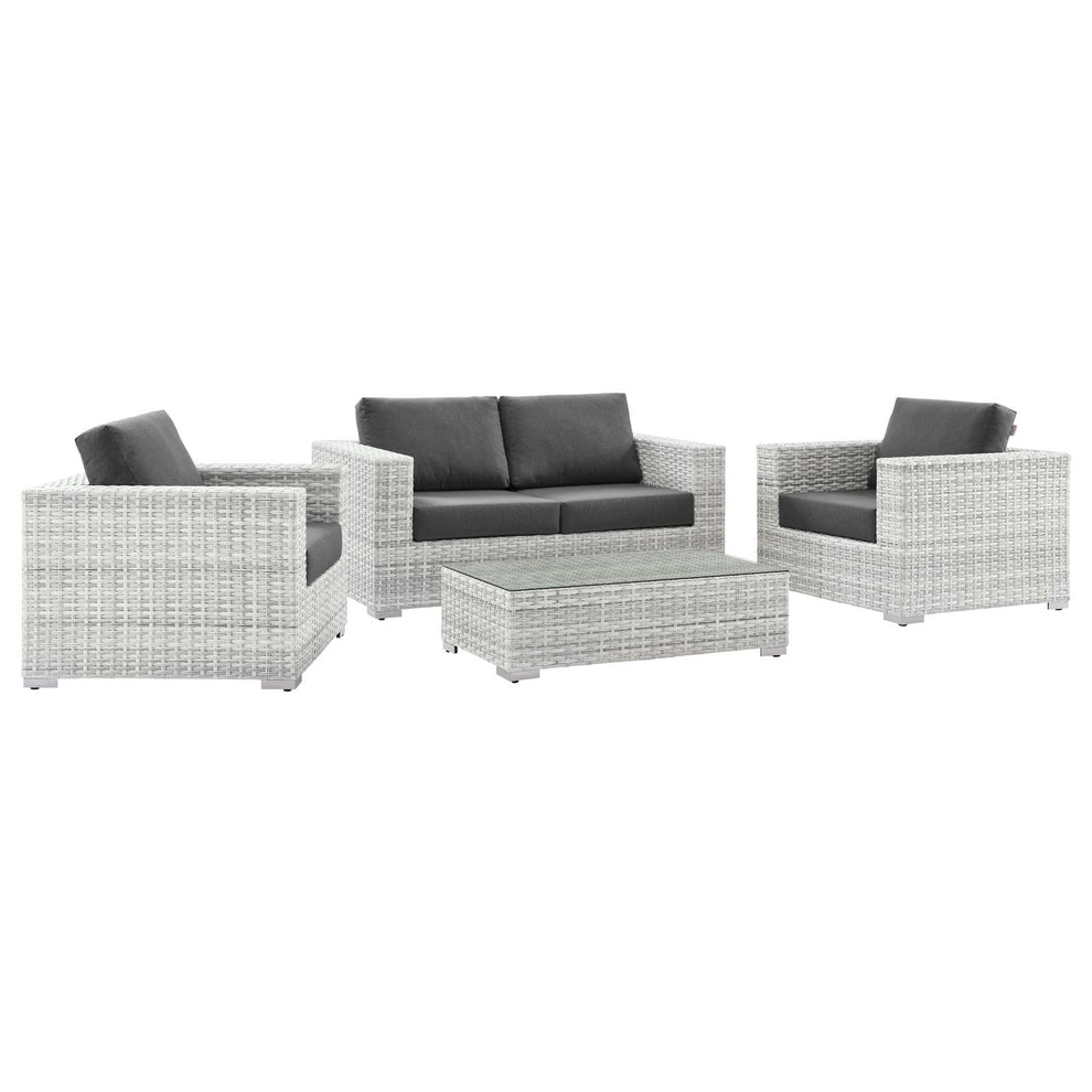 Modway Convene 4-Piece Outdoor Patio Set - EEI-5446 | Outdoor Sofas, Loveseats & Sectionals | Modishstore - 2