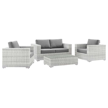 Modway Convene 4-Piece Outdoor Patio Set - EEI-5446 | Outdoor Sofas, Loveseats & Sectionals | Modishstore - 6
