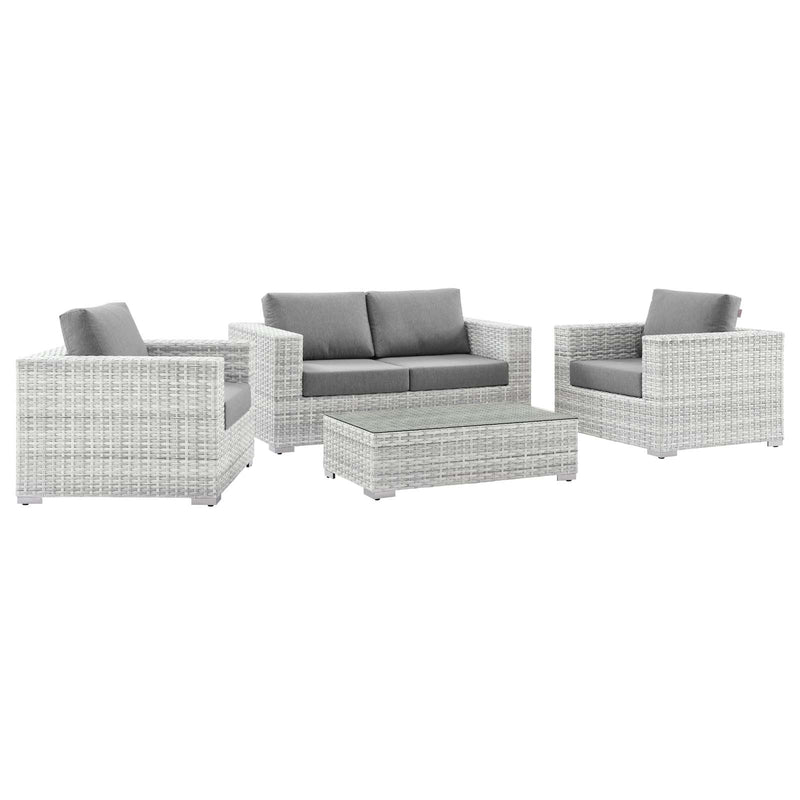 Modway Convene 4-Piece Outdoor Patio Set - EEI-5446 | Outdoor Sofas, Loveseats & Sectionals | Modishstore - 6