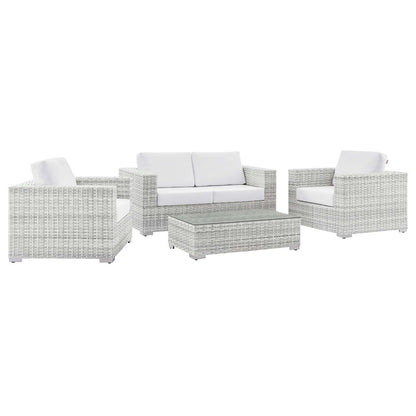 Modway Convene 4-Piece Outdoor Patio Set - EEI-5446 | Outdoor Sofas, Loveseats & Sectionals | Modishstore - 10
