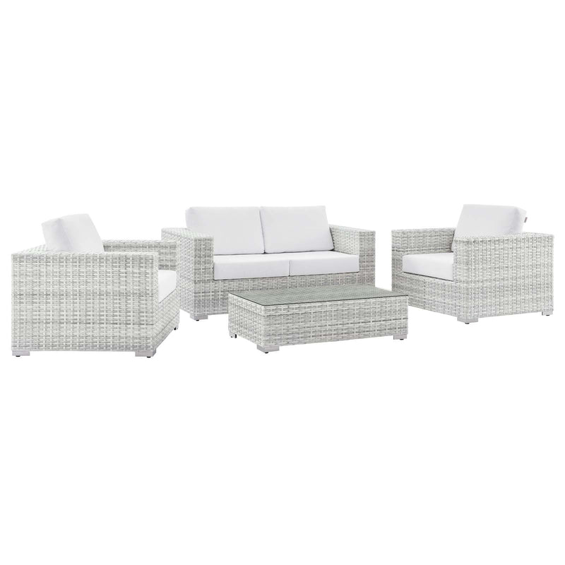 Modway Convene 4-Piece Outdoor Patio Set - EEI-5446 | Outdoor Sofas, Loveseats & Sectionals | Modishstore - 10