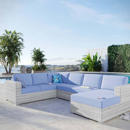 Modway Convene 5-Piece Outdoor Patio Sectional Set | Outdoor Sofas, Loveseats & Sectionals | Modishstore-9