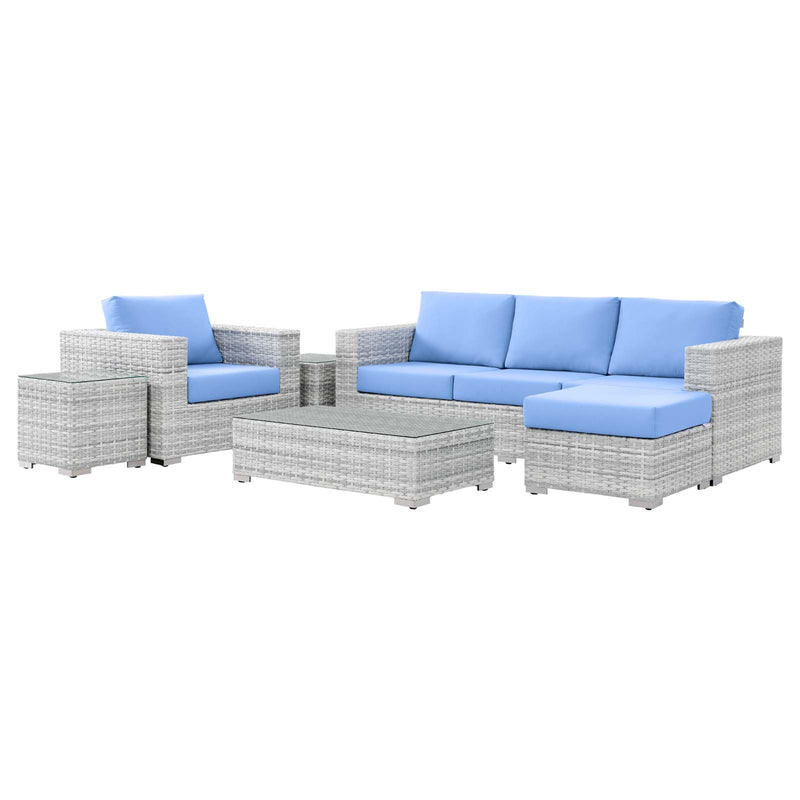 Modway Convene 6-Piece Outdoor Patio Set - EEI-5449 | Outdoor Sofas, Loveseats & Sectionals | Modishstore - 7