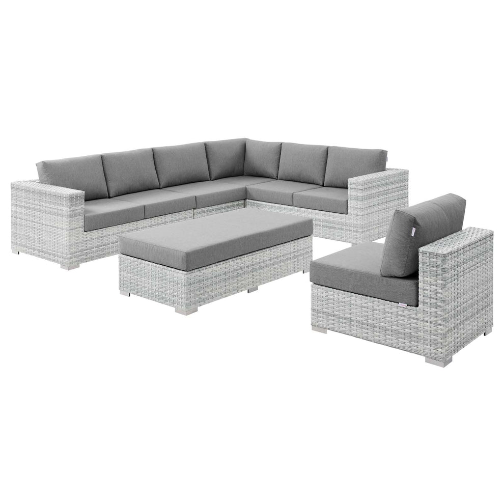 Modway Convene 6-Piece Outdoor Patio Sectional Set - EEI-5450 | Outdoor Sofas, Loveseats & Sectionals | Modishstore - 2