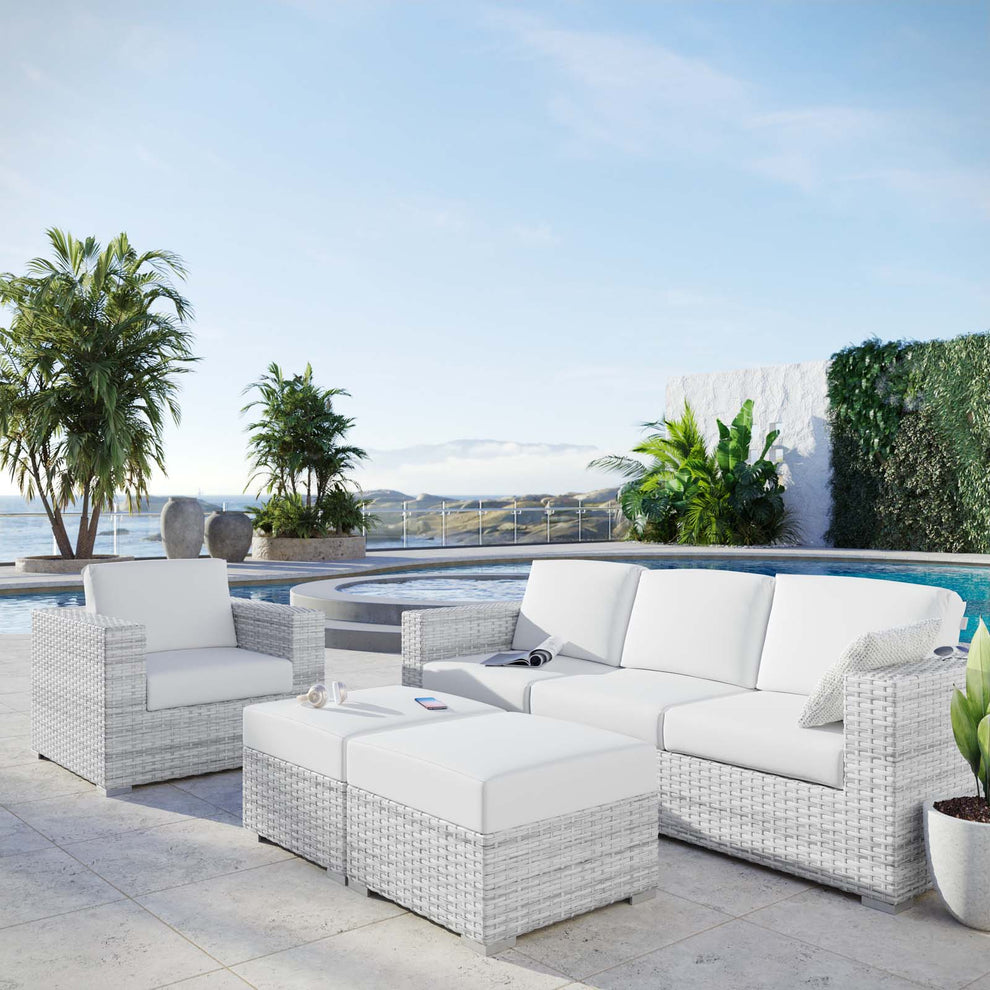 Modway Convene 4-Piece Outdoor Patio Set - EEI-5451 | Outdoor Sofas, Loveseats & Sectionals | Modishstore - 17
