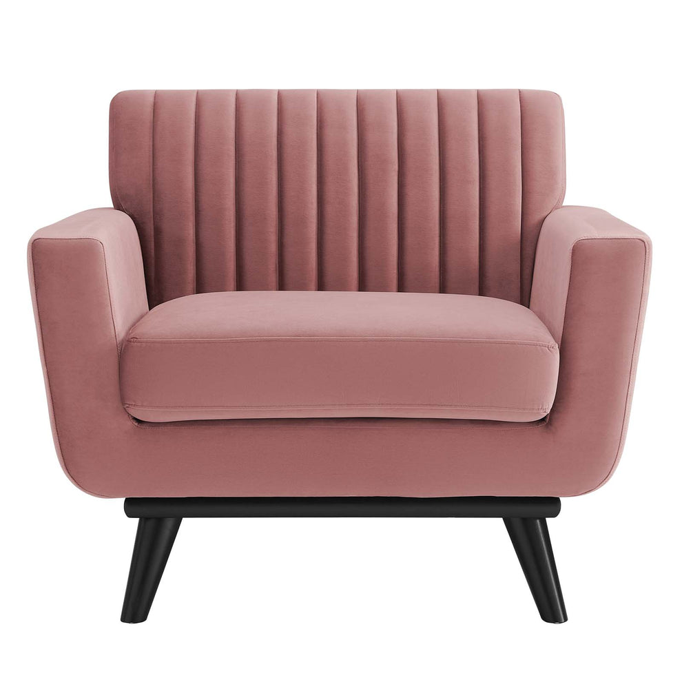 Modway Engage Channel Tufted Performance Velvet Armchair - EEI-5457 | Armchairs | Modishstore - 3