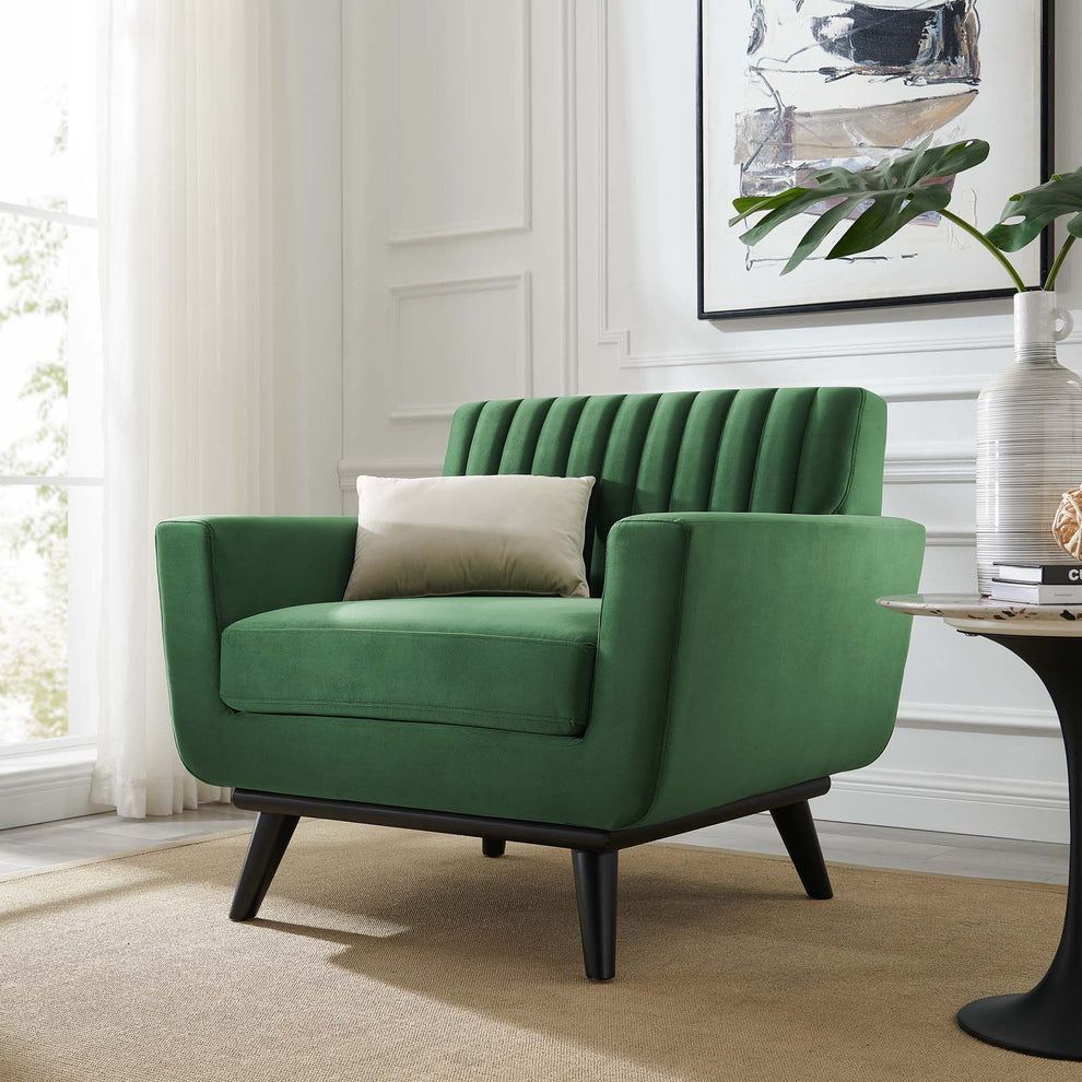 Modway Engage Channel Tufted Performance Velvet Armchair - EEI-5457 | Armchairs | Modishstore - 4