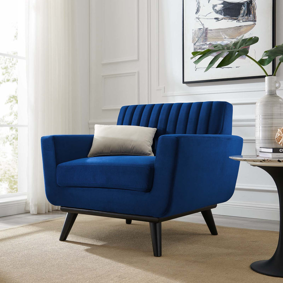 Modway Engage Channel Tufted Performance Velvet Armchair - EEI-5457 | Armchairs | Modishstore - 12