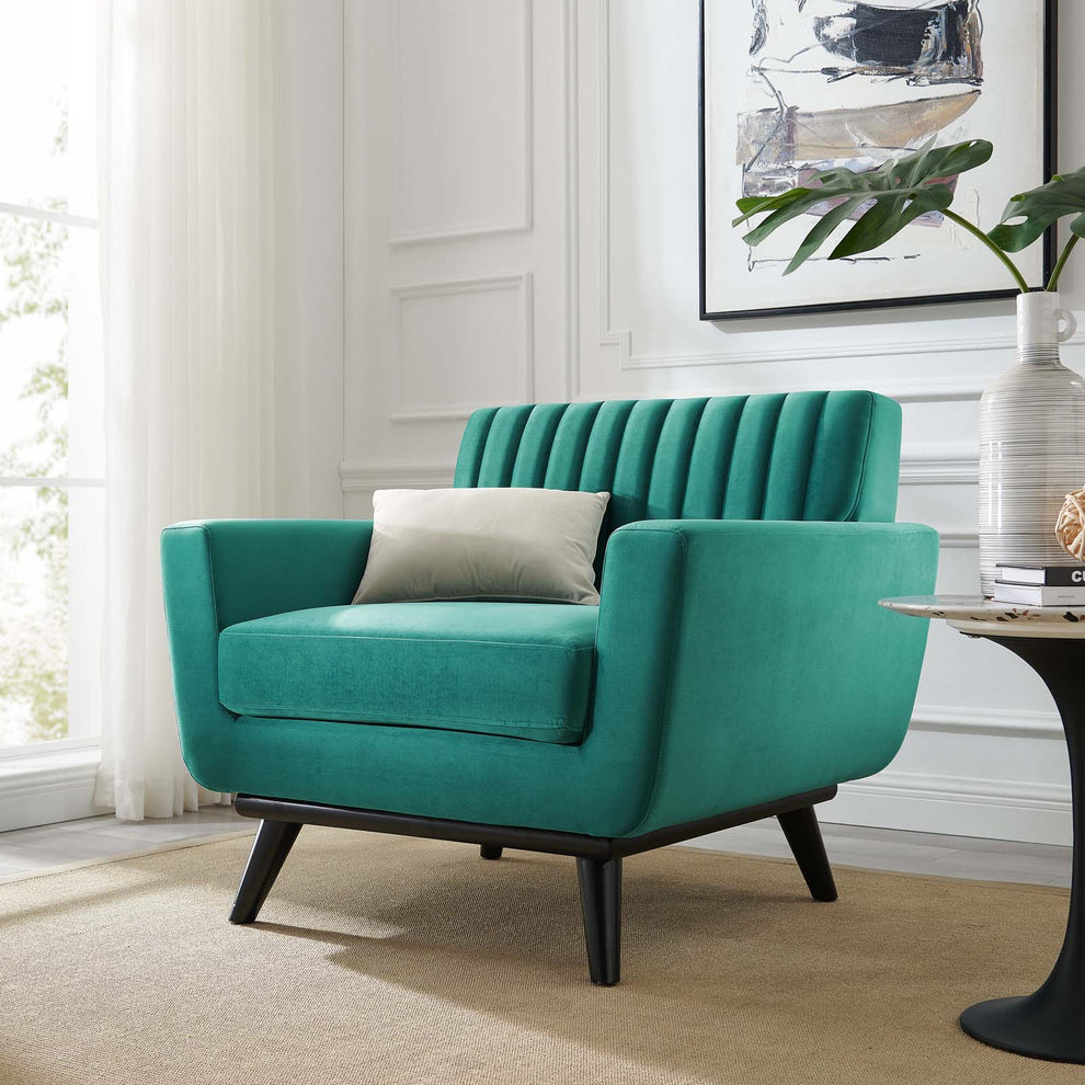 Modway Engage Channel Tufted Performance Velvet Armchair - EEI-5457 | Armchairs | Modishstore - 21