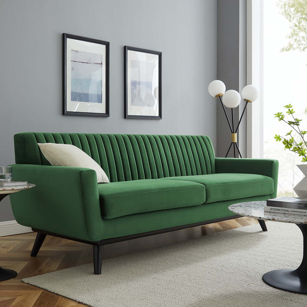 Modway Engage Channel Tufted Performance Velvet Sofa - EEI-5459 | Sofas | Modishstore - 5