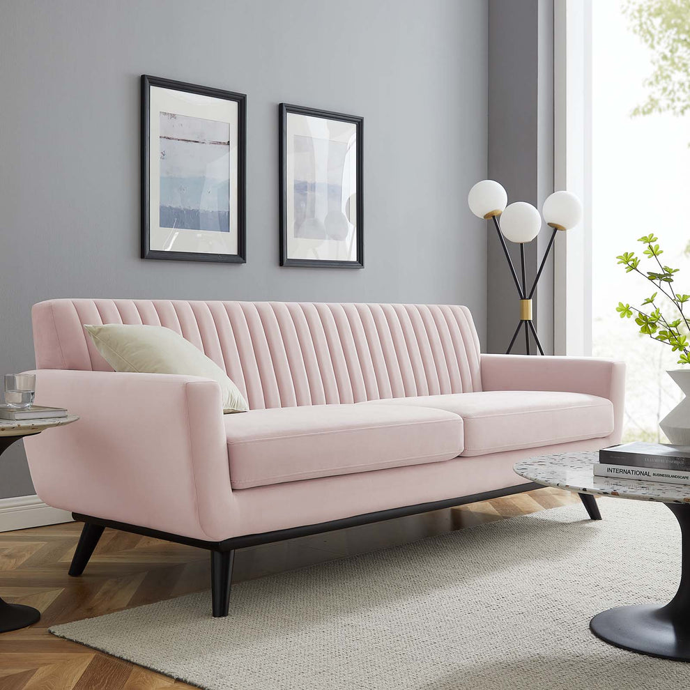 Modway Engage Channel Tufted Performance Velvet Sofa - EEI-5459 | Sofas | Modishstore - 17