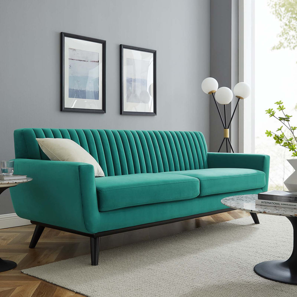 Modway Engage Channel Tufted Performance Velvet Sofa - EEI-5459 | Sofas | Modishstore - 21