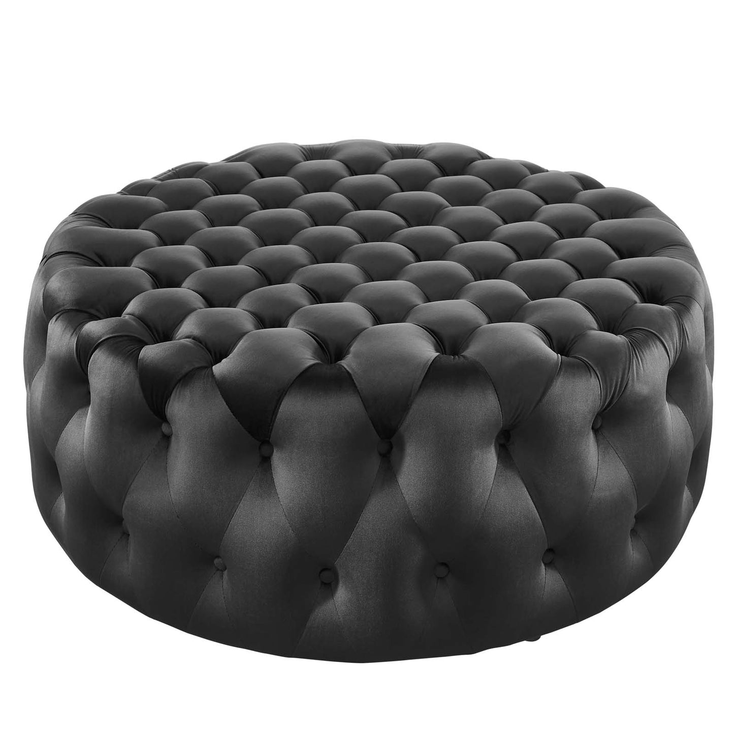 Amour Tufted Button Large Round Performance Velvet Ottoman By Modway - EEI-5469 | Ottomans | Modishstore - 2