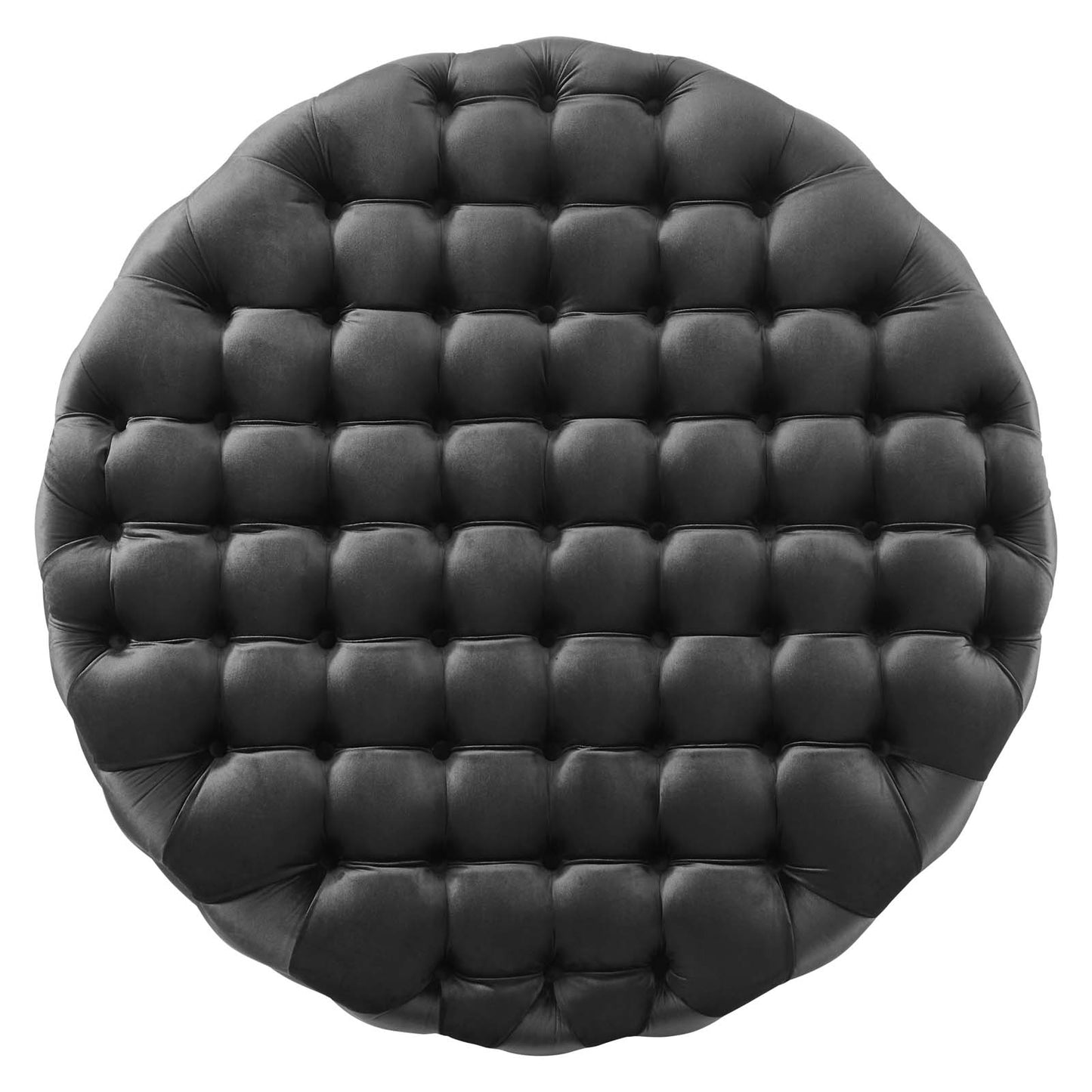 Amour Tufted Button Large Round Performance Velvet Ottoman By Modway - EEI-5469 | Ottomans | Modishstore - 3