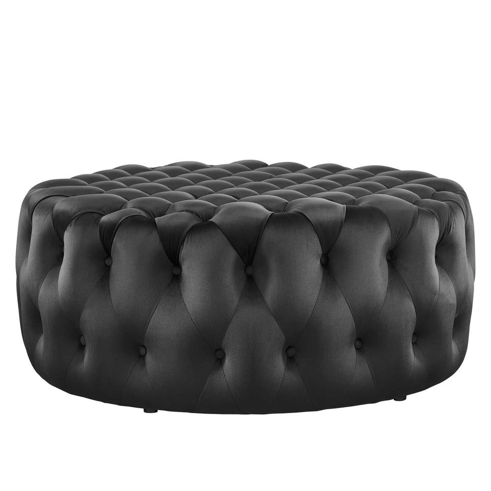 Amour Tufted Button Large Round Performance Velvet Ottoman By Modway - EEI-5469 | Ottomans | Modishstore - 4