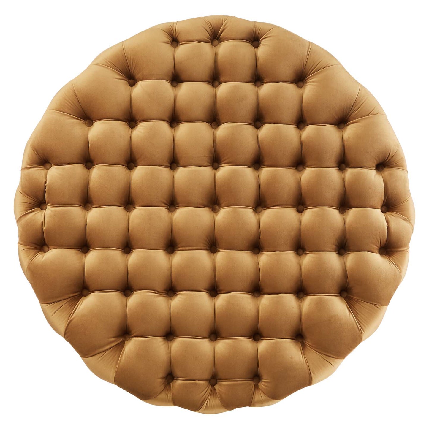 Amour Tufted Button Large Round Performance Velvet Ottoman By Modway - EEI-5469 | Ottomans | Modishstore - 8