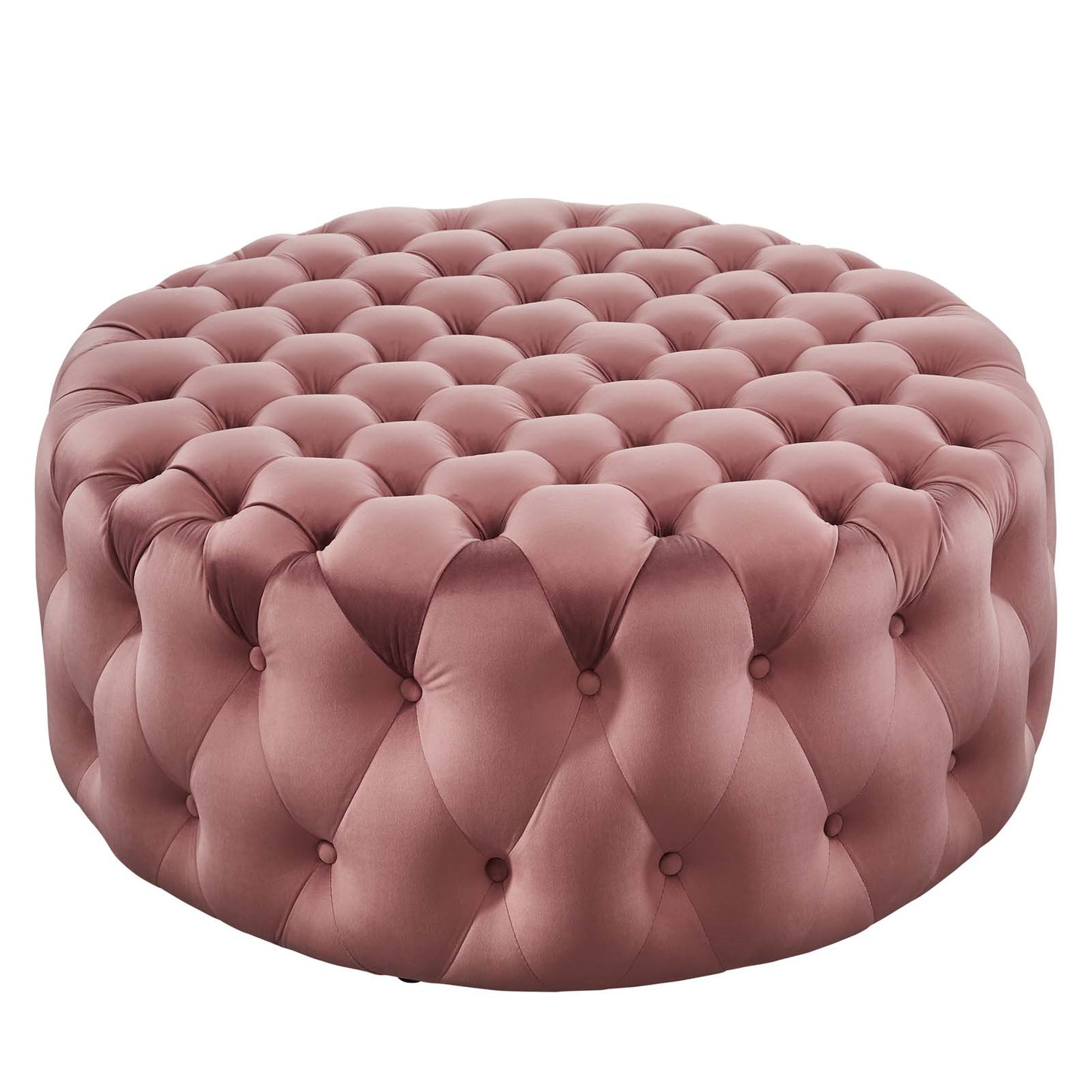 Amour Tufted Button Large Round Performance Velvet Ottoman By Modway - EEI-5469 | Ottomans | Modishstore - 13