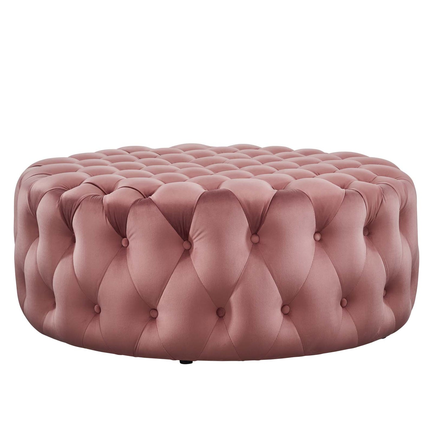 Amour Tufted Button Large Round Performance Velvet Ottoman By Modway - EEI-5469 | Ottomans | Modishstore - 15