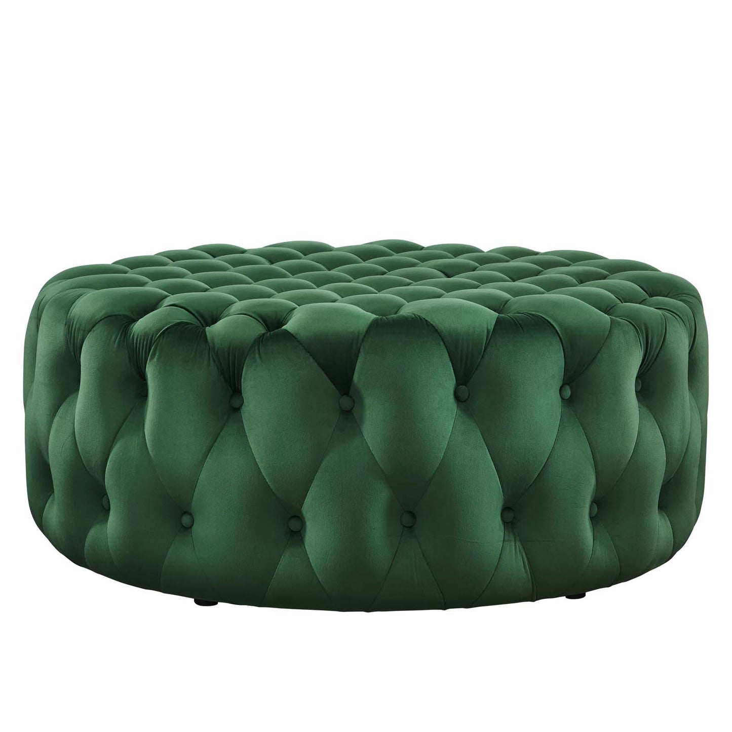 Amour Tufted Button Large Round Performance Velvet Ottoman By Modway - EEI-5469 | Ottomans | Modishstore - 21