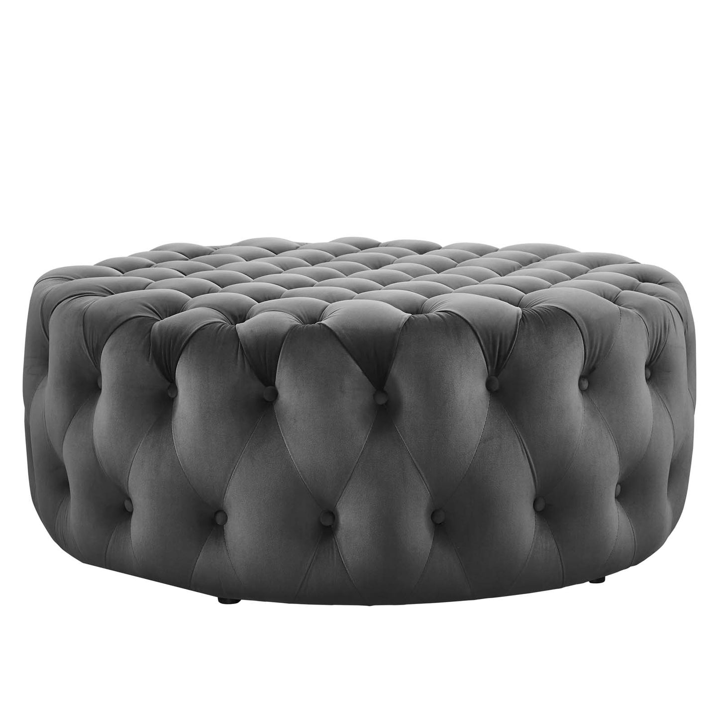 Amour Tufted Button Large Round Performance Velvet Ottoman By Modway - EEI-5469 | Ottomans | Modishstore - 27