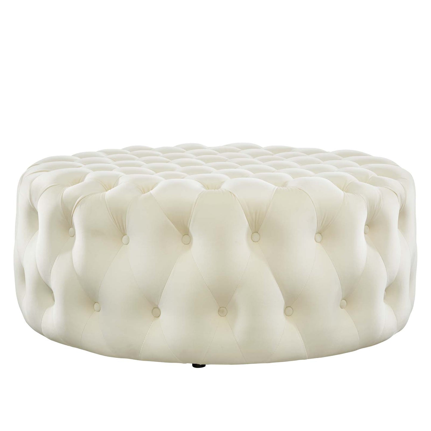 Amour Tufted Button Large Round Performance Velvet Ottoman By Modway - EEI-5469 | Ottomans | Modishstore - 33
