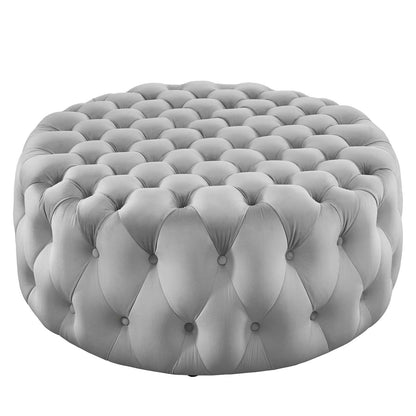 Amour Tufted Button Large Round Performance Velvet Ottoman By Modway - EEI-5469 | Ottomans | Modishstore - 37