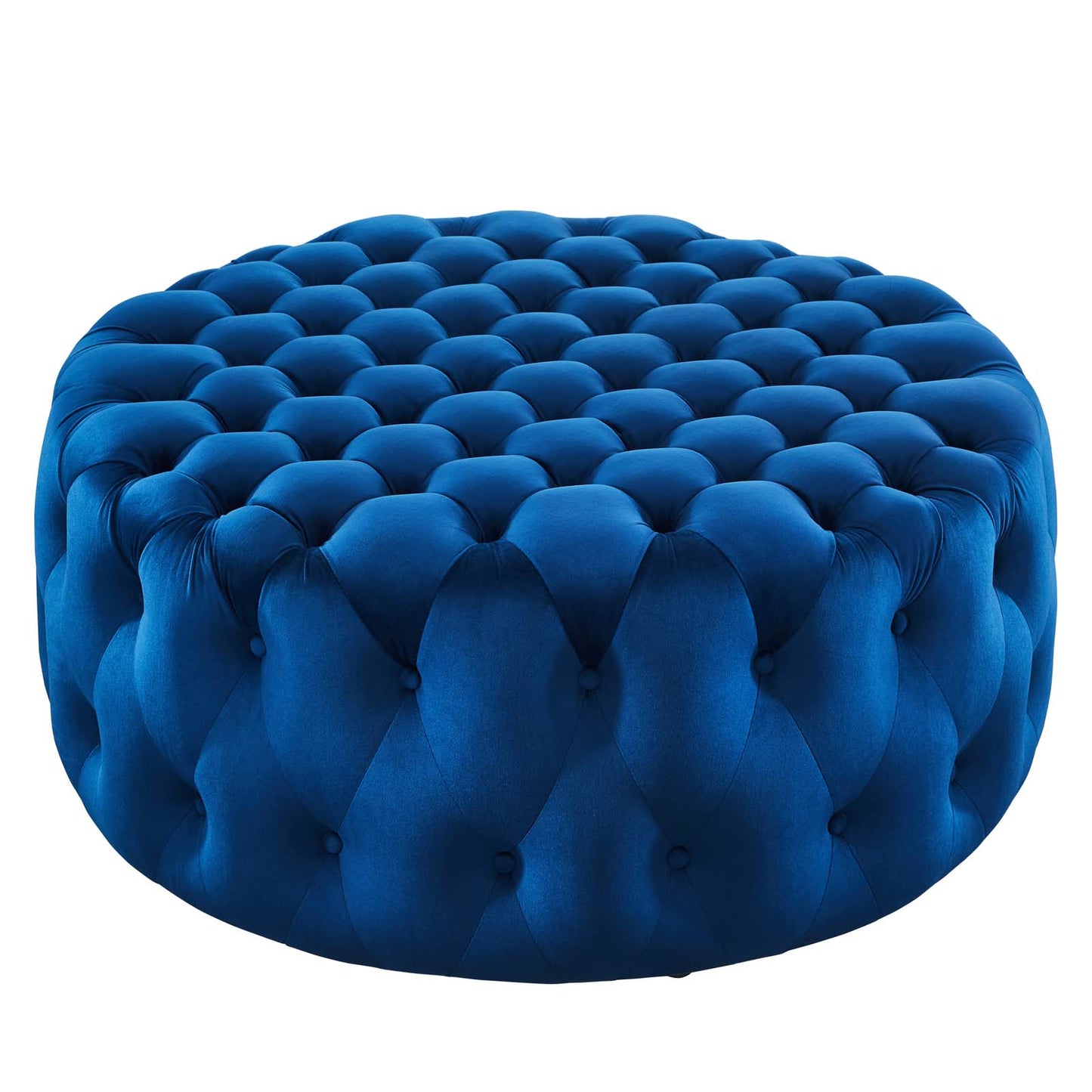 Amour Tufted Button Large Round Performance Velvet Ottoman By Modway - EEI-5469 | Ottomans | Modishstore - 43