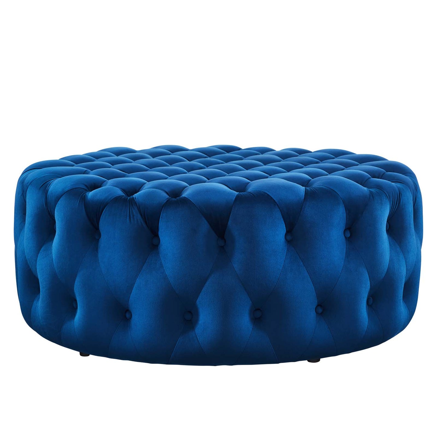 Amour Tufted Button Large Round Performance Velvet Ottoman By Modway - EEI-5469 | Ottomans | Modishstore - 45
