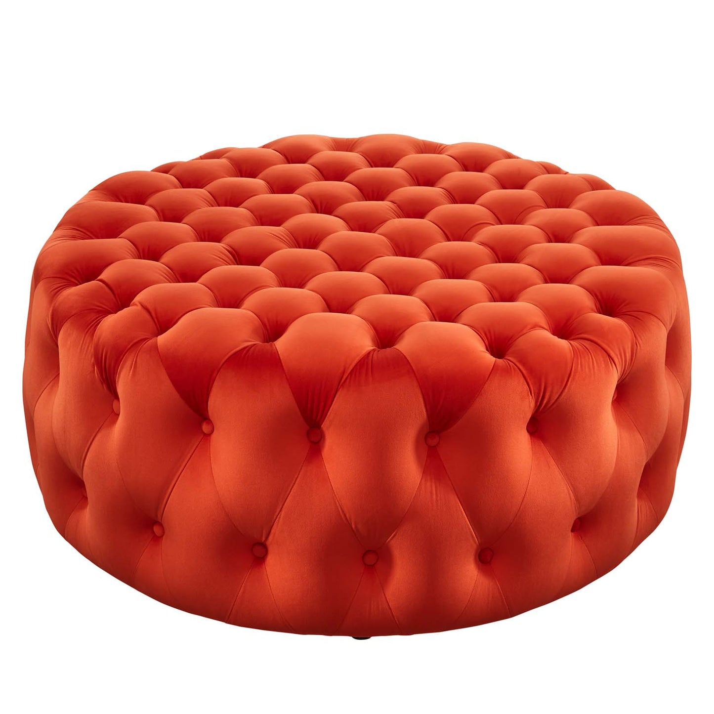 Amour Tufted Button Large Round Performance Velvet Ottoman By Modway - EEI-5469 | Ottomans | Modishstore - 49