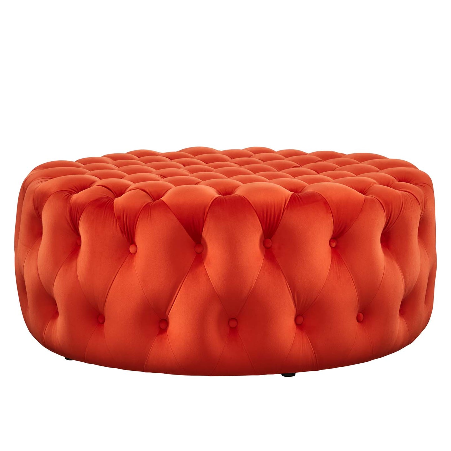 Amour Tufted Button Large Round Performance Velvet Ottoman By Modway - EEI-5469 | Ottomans | Modishstore - 51
